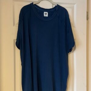 Free People Navy Short Sleeve Tee